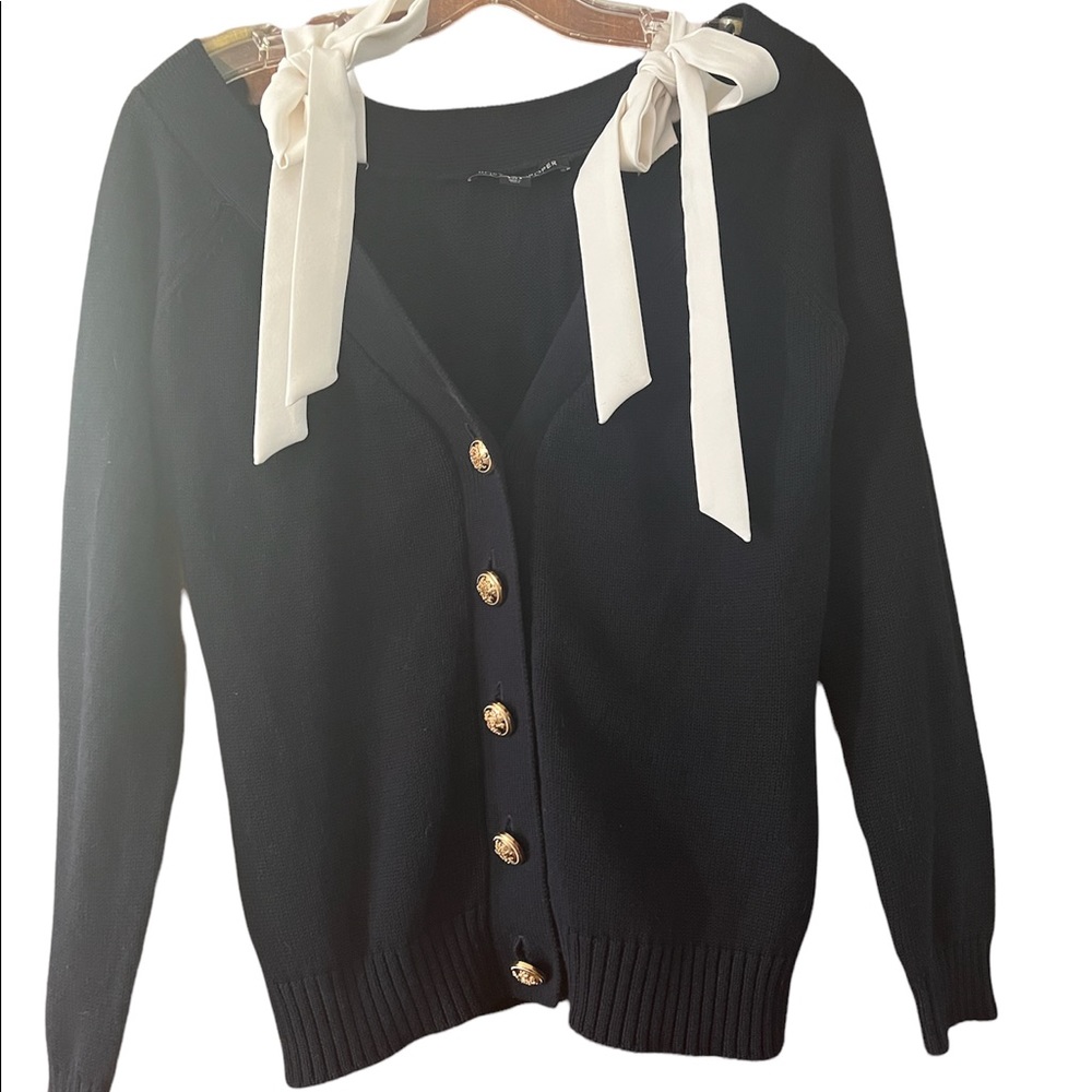 Boston proper cardigan navy blue